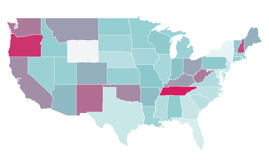 Affinity by region — Seymour Duncan, United States