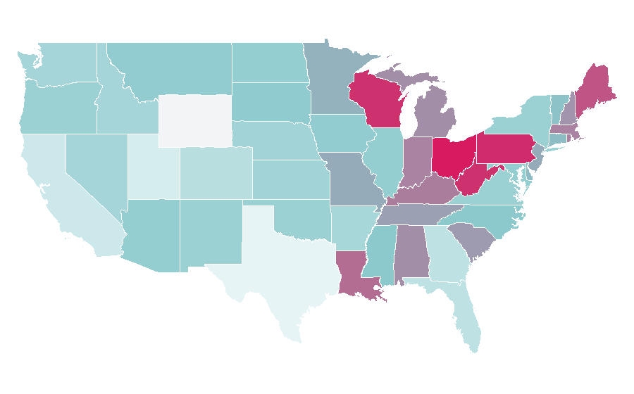 Affinity by region — Sha Na Na, United States