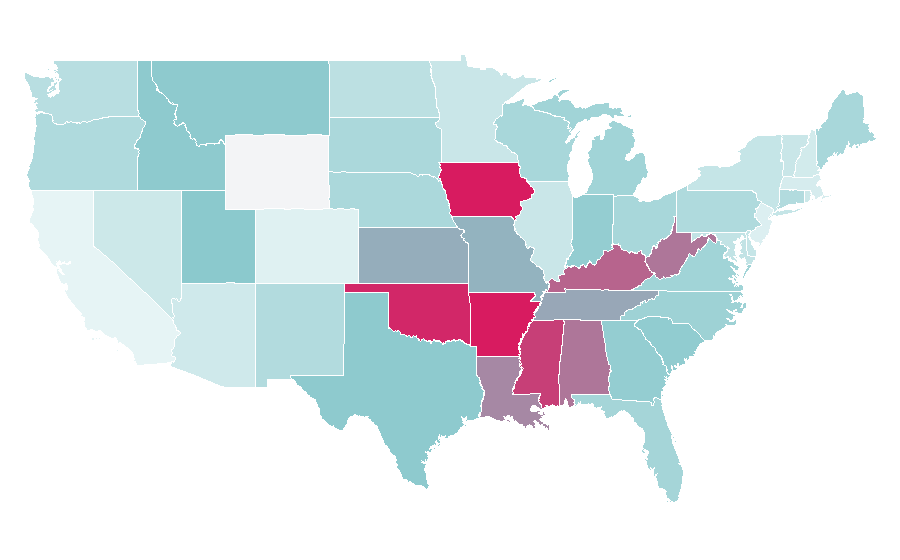 Affinity by region — Shadowhunters, United States