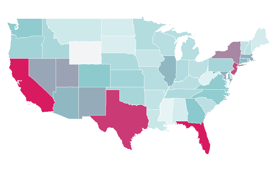 Affinity by region — Shakira, United States