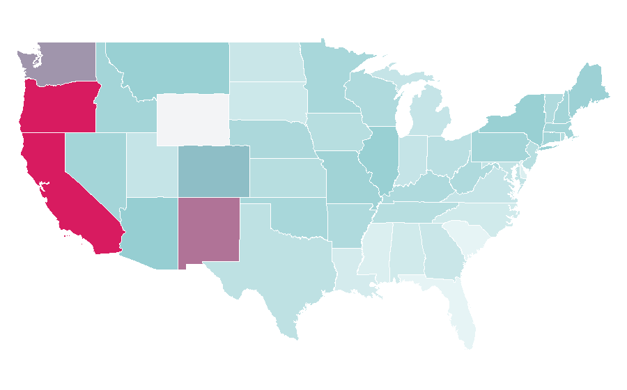Affinity by region — Shane Black, United States