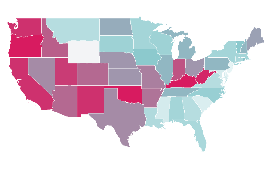 Affinity by region — Shane Dawson, United States