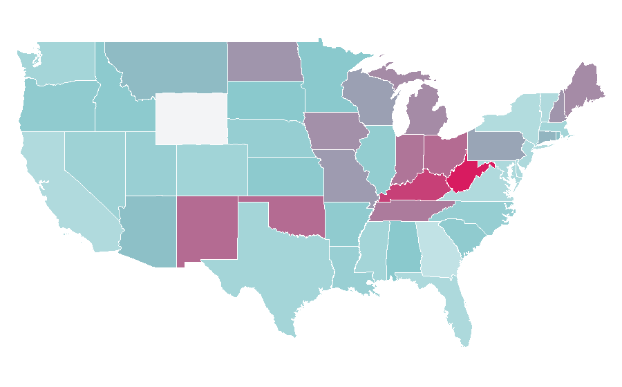 Affinity by region — Sharon Osbourne, United States