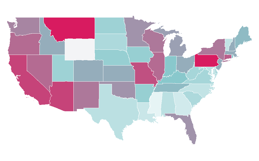 Affinity by region — Sharon Stone, United States