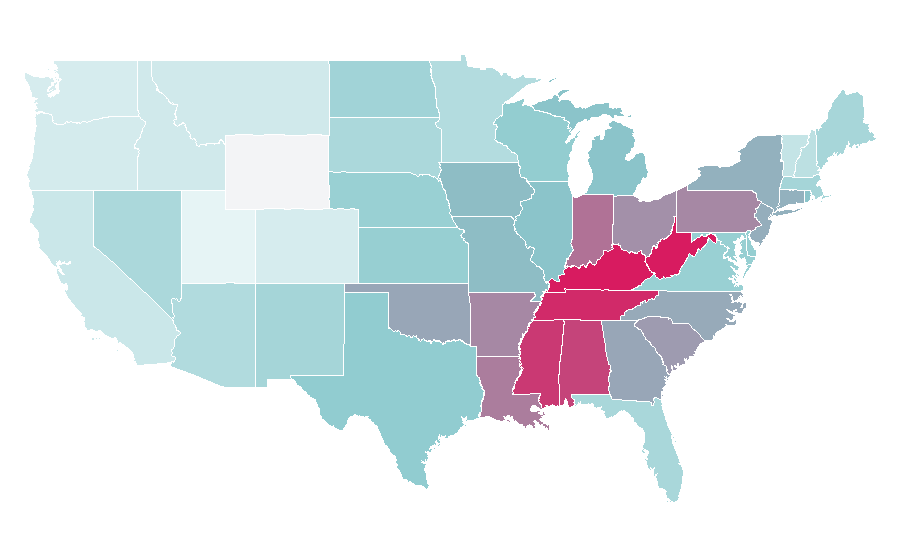 Affinity by region — Sheamus, United States