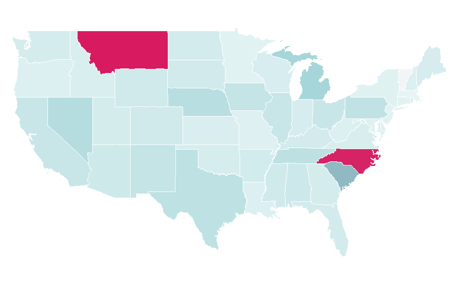 Affinity by region — Shelby, North Carolina, United States