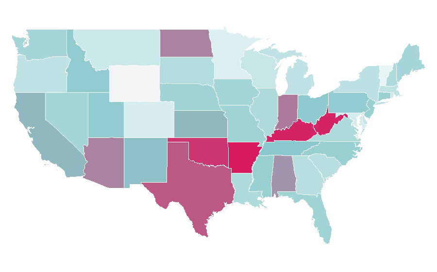 Affinity by region — Sheldon Cooper, United States