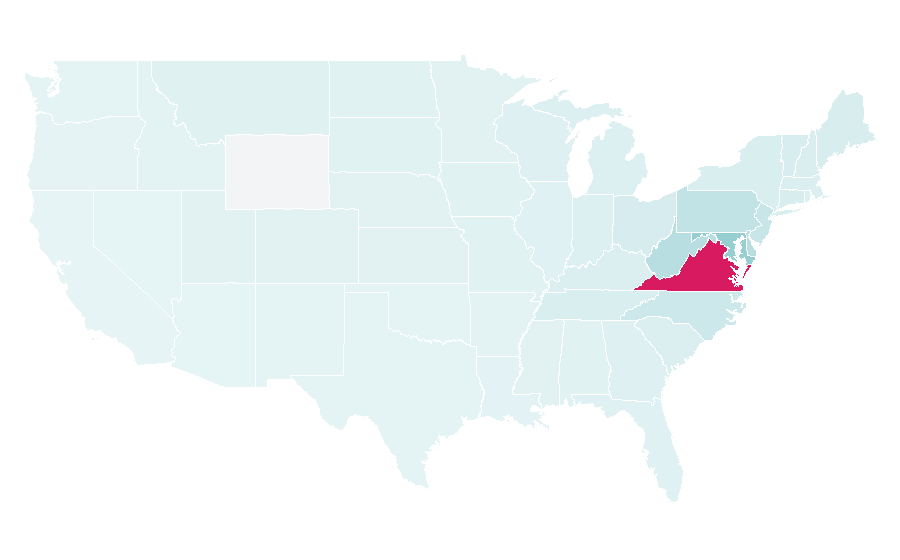 Affinity by region — Shenandoah National Park, United States