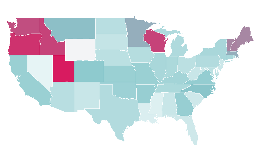 Affinity by region — Sherlock (TV series), United States