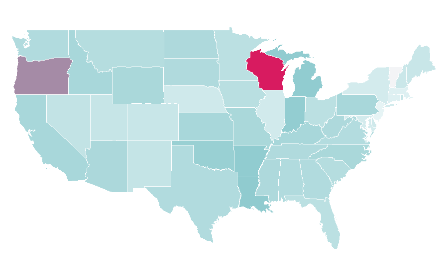 Affinity by region — Shifted, United States