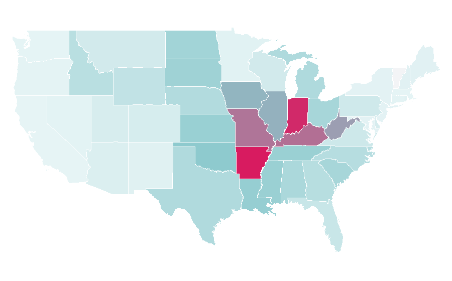 Affinity by region — Shoe Carnival, United States