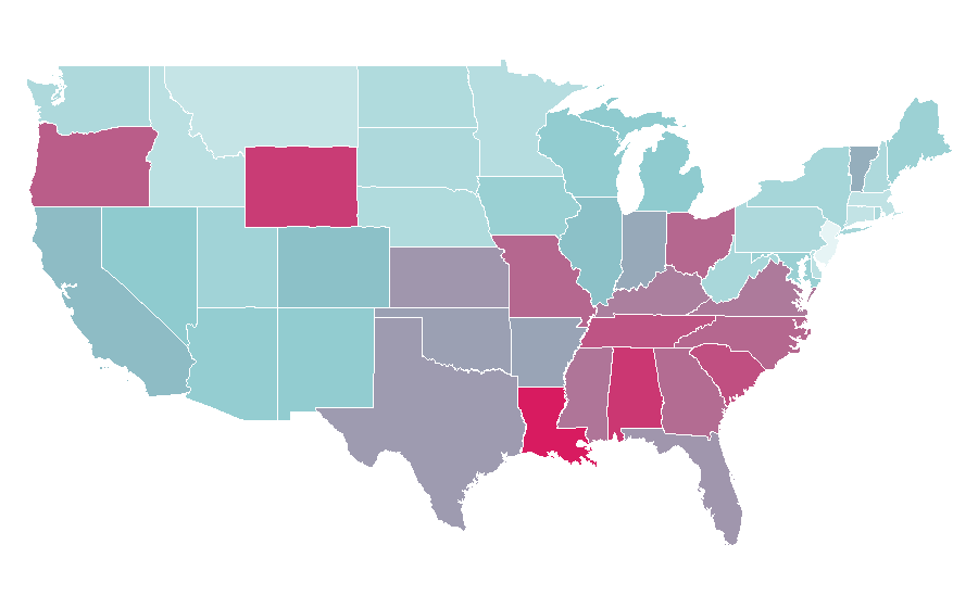 Affinity by region — Shoe store, United States