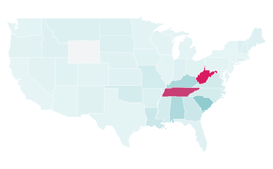 Affinity by region — Shoney's, United States