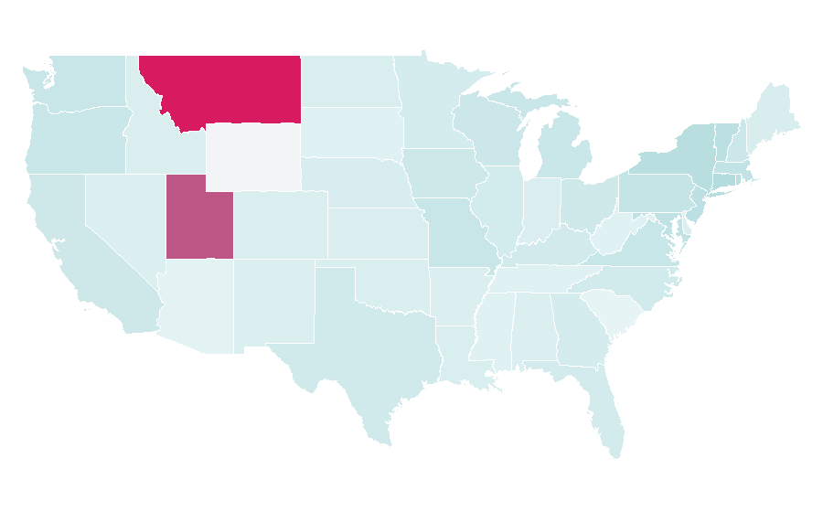 Affinity by region — Showdown (poker), United States