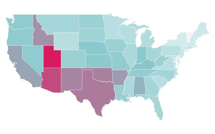 Affinity by region — Shrek, United States