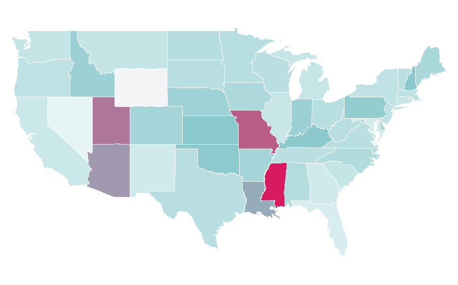 Affinity by region — Shrek The Musical, United States