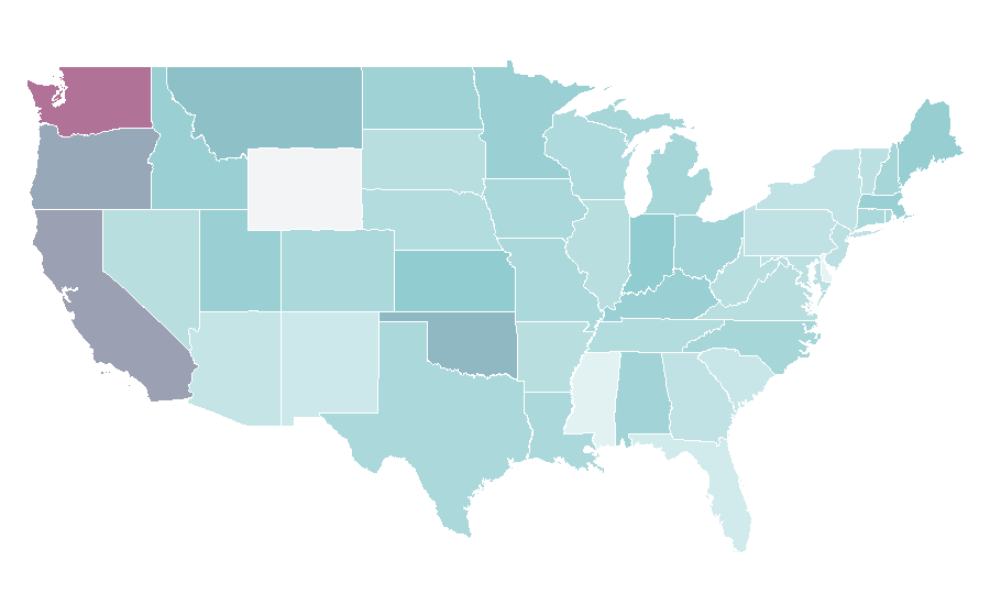 Affinity by region — Shroud, United States