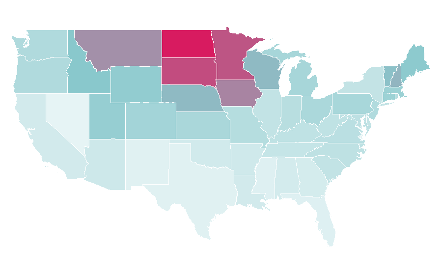 Affinité par région — Shutterfly, États-Unis