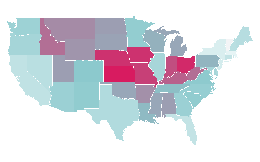 Affinity by region — Side dish, United States