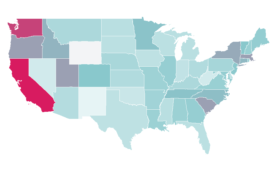 Affinity by region — Sideboard, United States