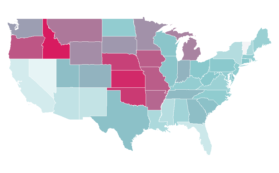 Affinity by region — Siding, United States