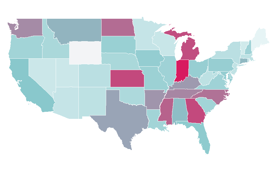 Affinity by region — Sigma Alpha Epsilon, United States