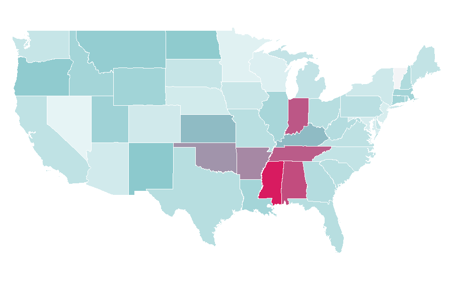 Affinity by region — Sigma Chi, United States