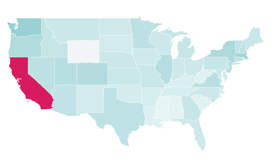 Affinity by region — Silicon Valley (TV series), United States