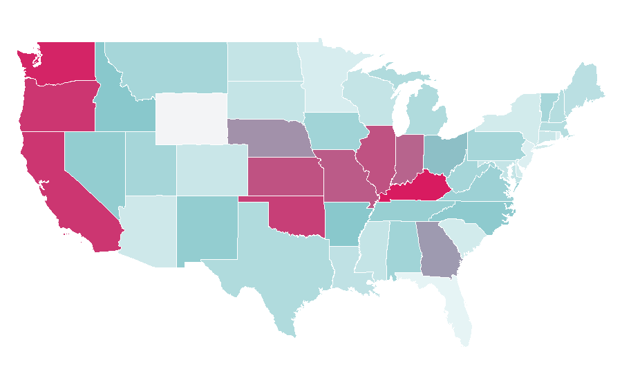 Affinity by region — Silkworm, United States