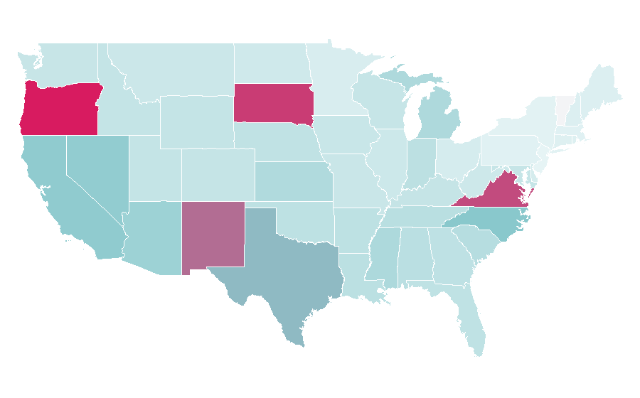Affinity by region — Silverado (film), United States