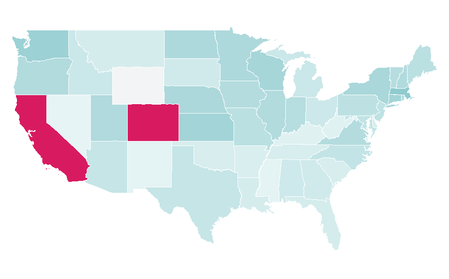 Affinity by region — Simmering, United States
