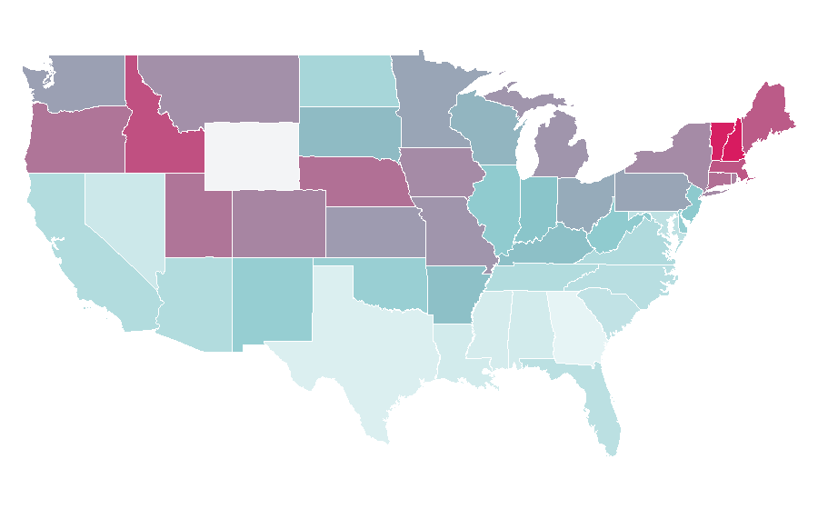 Affinity by region — Simon & Garfunkel, United States
