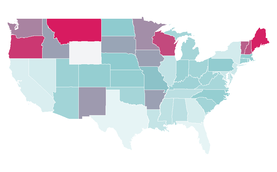 Affinity by region — Simply Recipes, United States