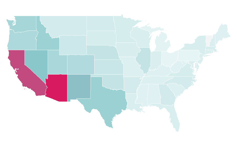 Affinity by region — Sinaloa, United States