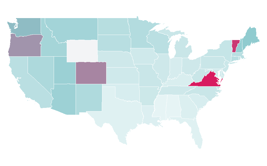 Affinity by region — Singing bowl, United States