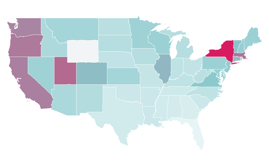 Affinity by region — Single-lens reflex camera, United States