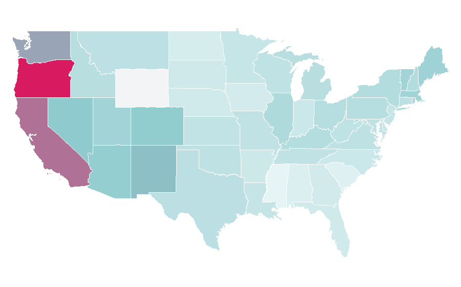 Affinity by region — Siouxsie and the Banshees, United States