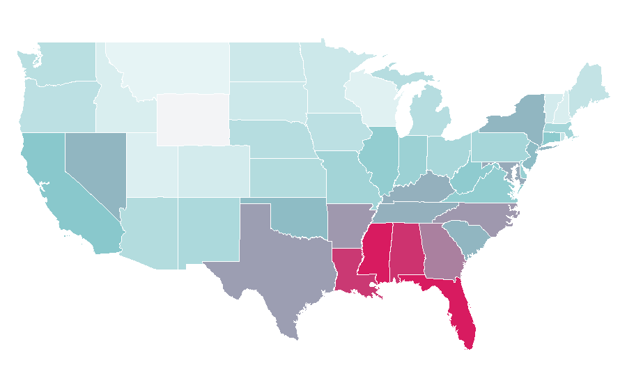 Affinity by region — Siri, United States