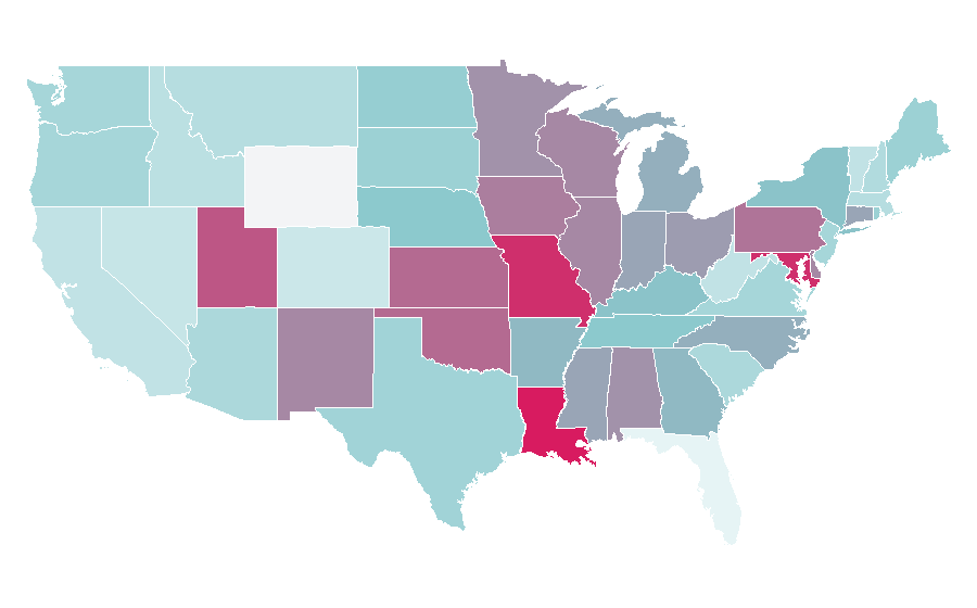 Affinity by region — Sister Act (musical), United States