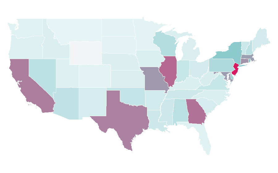 Affinity by region — Six Flags, United States
