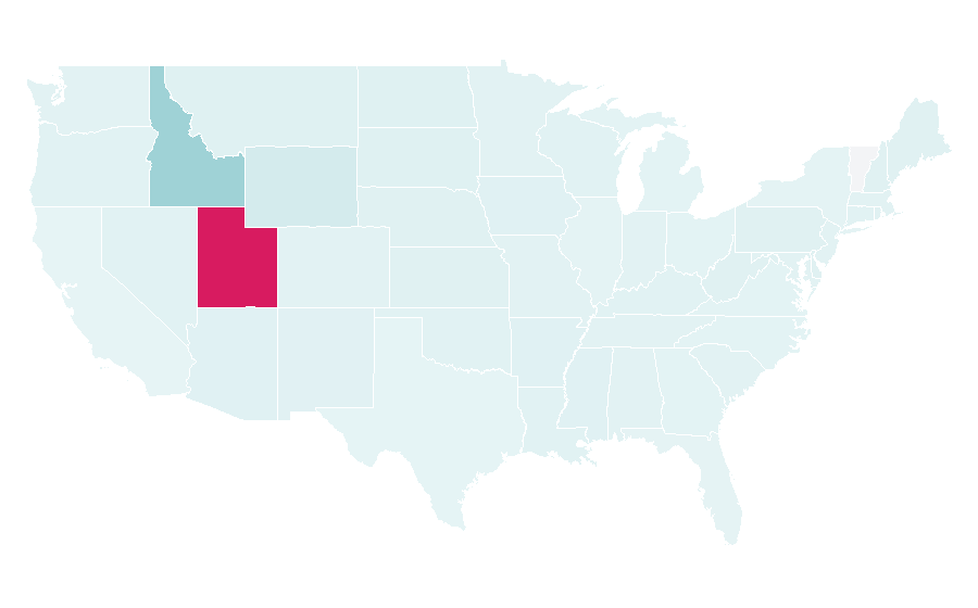 Affinity by region — Six Sister's Stuff, United States
