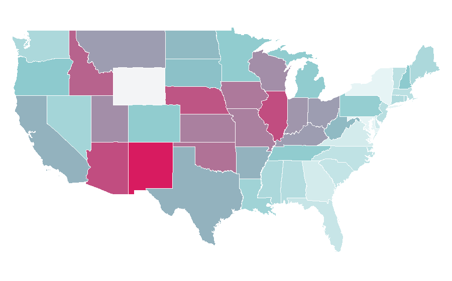 Affinity by region — Sixteen Candles, United States