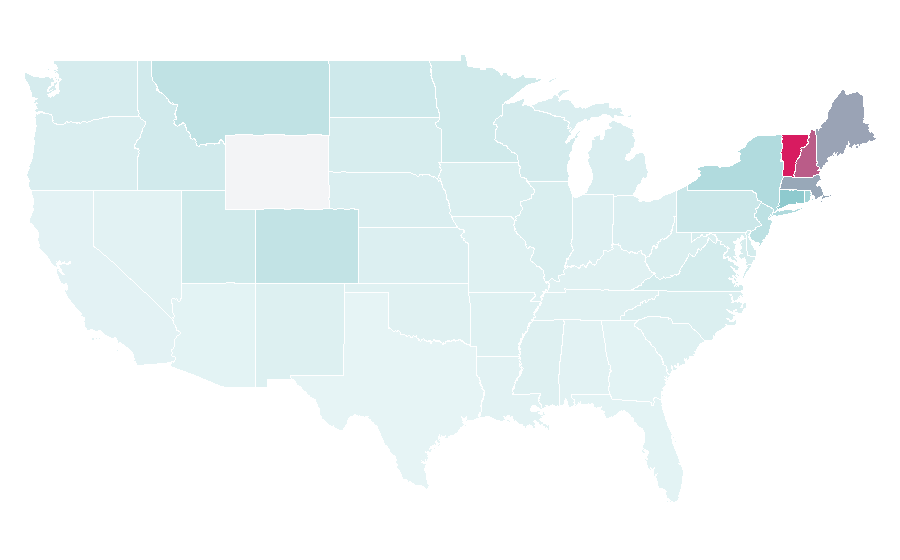 Affinity by region — Ski mountaineering, United States