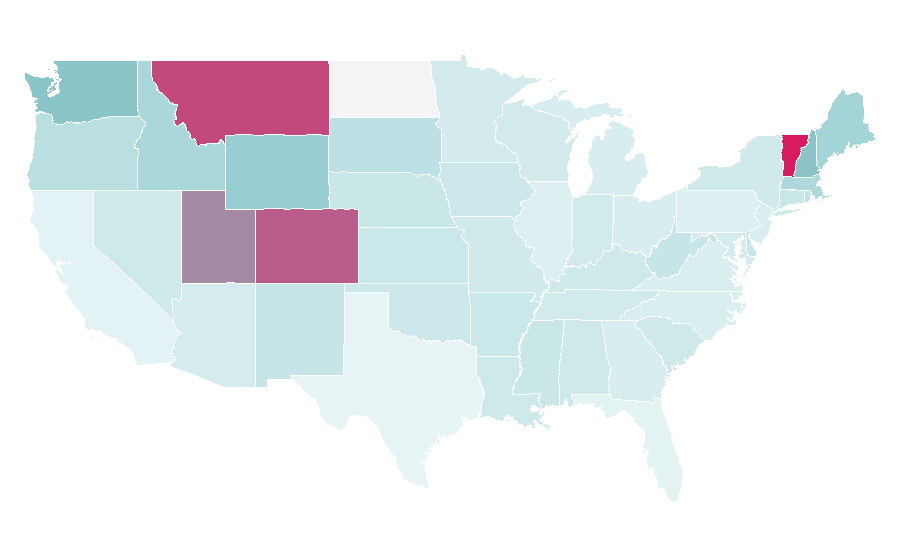 Affinity by region — Ski touring, United States