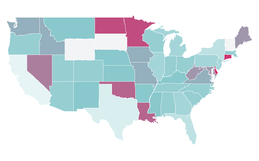 Affinity by region — Skin-tight garment, United States