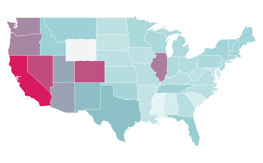 Affinity by region — Skrillex, United States