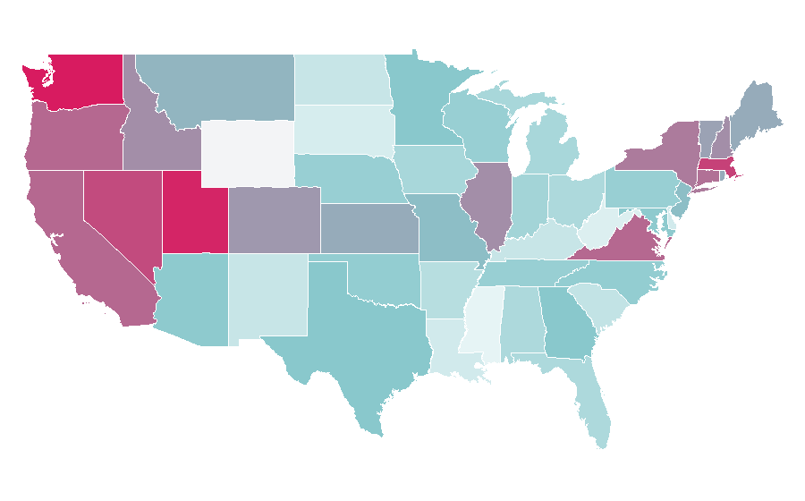 Affinity by region — Skyfall, United States