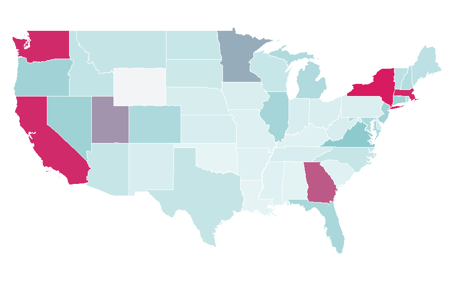 Affinity by region — SkyTeam, United States