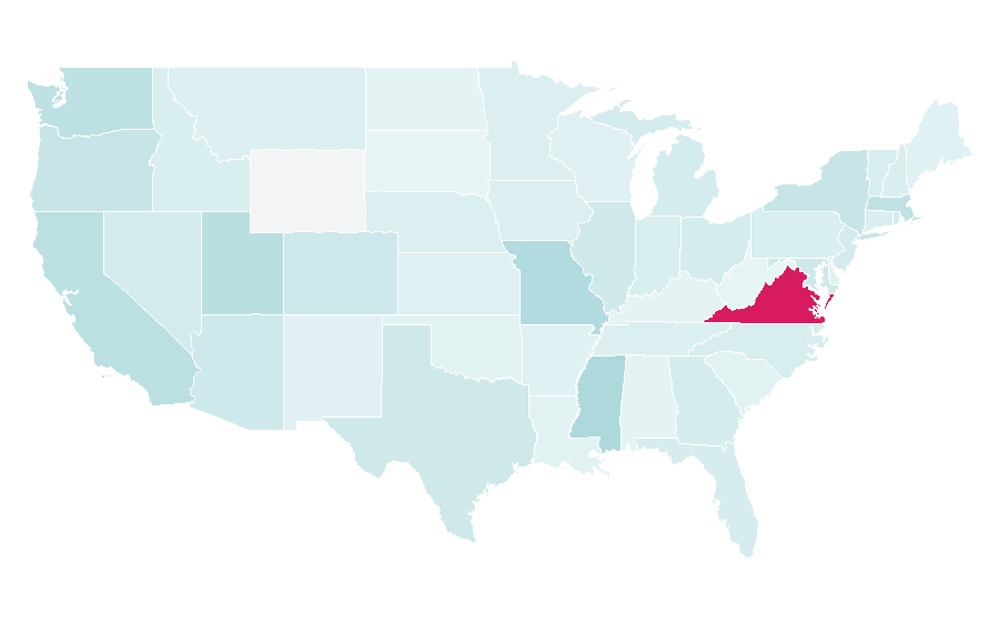 Affinität nach Region — Slacker, USA