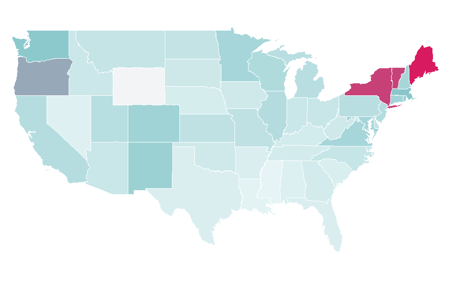 Affinity by region — Slate (magazine), United States
